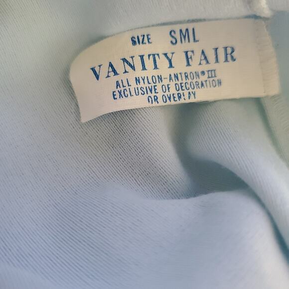USA VINTAGE VANITY FIR Nightgown SOFT BLUE FLANNEL Nylon Antron WOMEN'S SMALL - Picture 10 of 11